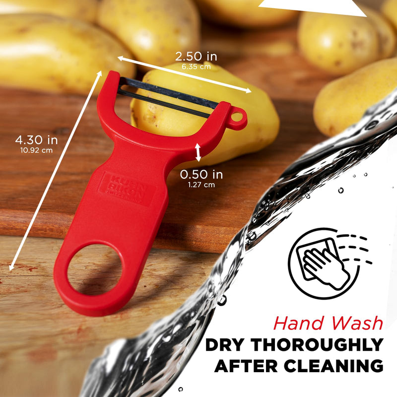 Kuhn Rikon Original Swiss Peeler 3-Pack Red/Green/Yellow Set of 3 Y Type Peeler - BeesActive Australia