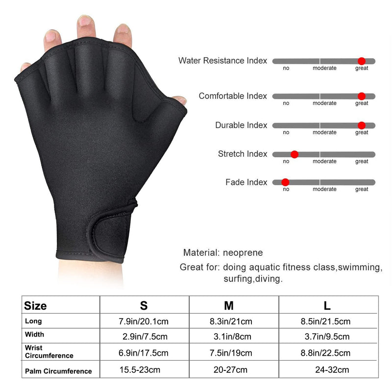 TAGVO Aquatic Gloves for Helping Upper Body Resistance 3 Pairs, Webbed Swim Gloves Well Stitching, No Fading, Sizes for Men Women Adult Children Aquatic Fitness Water Resistance Training Large multicolor - BeesActive Australia