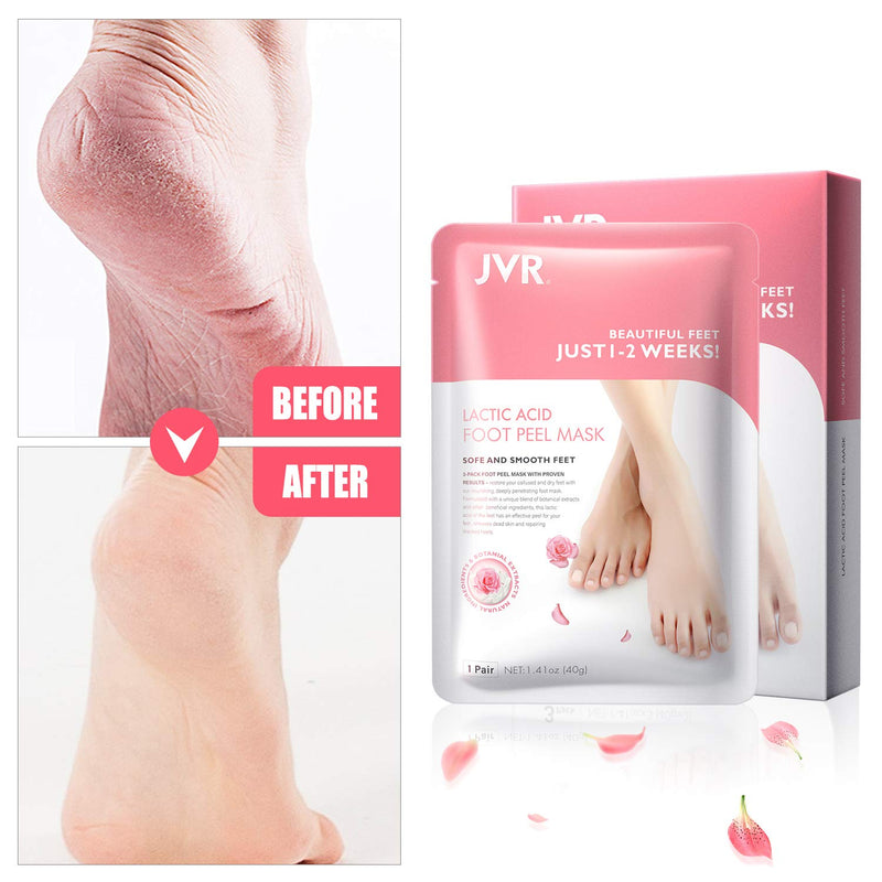 Foot Peel Mask - 3 Pairs - Exfoliating Peeling Callus Remover, Repairs Cracked Heels & Dead, Dry Skin, for Smoother and Softer Feet - BeesActive Australia