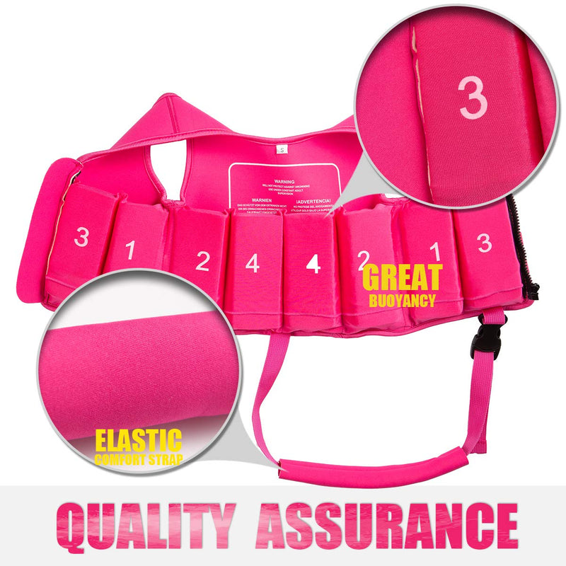 Genwiss Baby Girl Swim Vest Toddler Swim Vest for Age 18 Months - 2 Years Baby Toddler Fit 20-28 lbs Pink Small(18 Months-2 years/20-28 lbs ) - BeesActive Australia