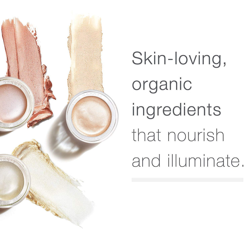 RMS Beauty Luminizer Highlighter - Creamy Light-Reflective Organic Face Makeup Palette for Dewy, Glowing & Nourished Skin - Living (0.17 Ounce) - BeesActive Australia