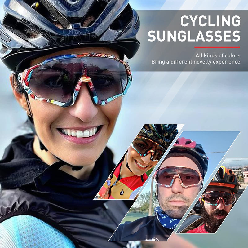 KAPVOE Cycling Glasses Men Photochromic Sunglasses Women MTB Mountain Bike Bicycle A01 - BeesActive Australia