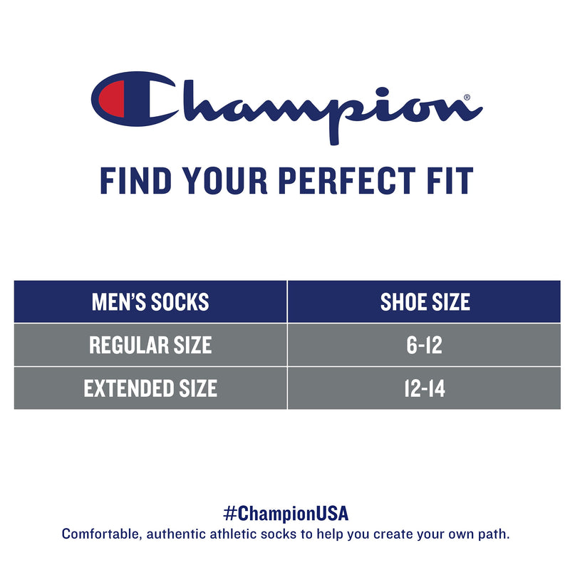 Champion Men's Double Dry 1-Pair Pack Crew Socks 6-12 Fantastic Fuchsia/Black - BeesActive Australia