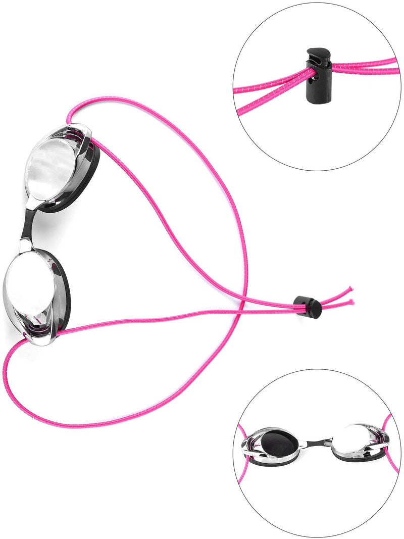 Gejoy 10 Sets Bungee Cord Strap Kit, Include Adjustable Replacement Swimming Goggle Straps with Cord Lock Clamp for Swim Goggles Anti Fog Racing Kids Goggles - BeesActive Australia