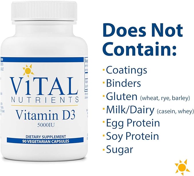 Vital Nutrients Vitamin D3 5000 iU 90 Capsule [Parallel Import Product] - BeesActive Australia