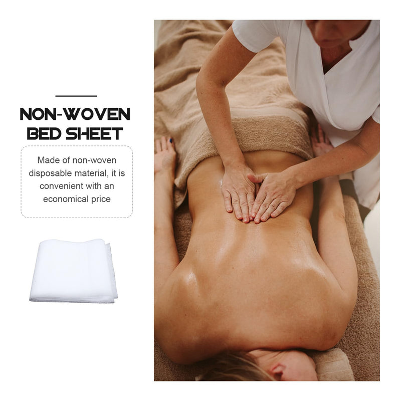 Heallily Bed Cover 10 Pcs Disposable Bed Sheets Salon Nonwoven Bed Cover Massage Bed Sheets for Massage, Facial, Wax SPA Accessories (White) White - BeesActive Australia