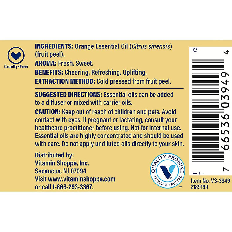 Orange 100 Pure Essential Oil Cheering, Refreshing Uplifting Aromatherapy (1 fl. oz.) - BeesActive Australia
