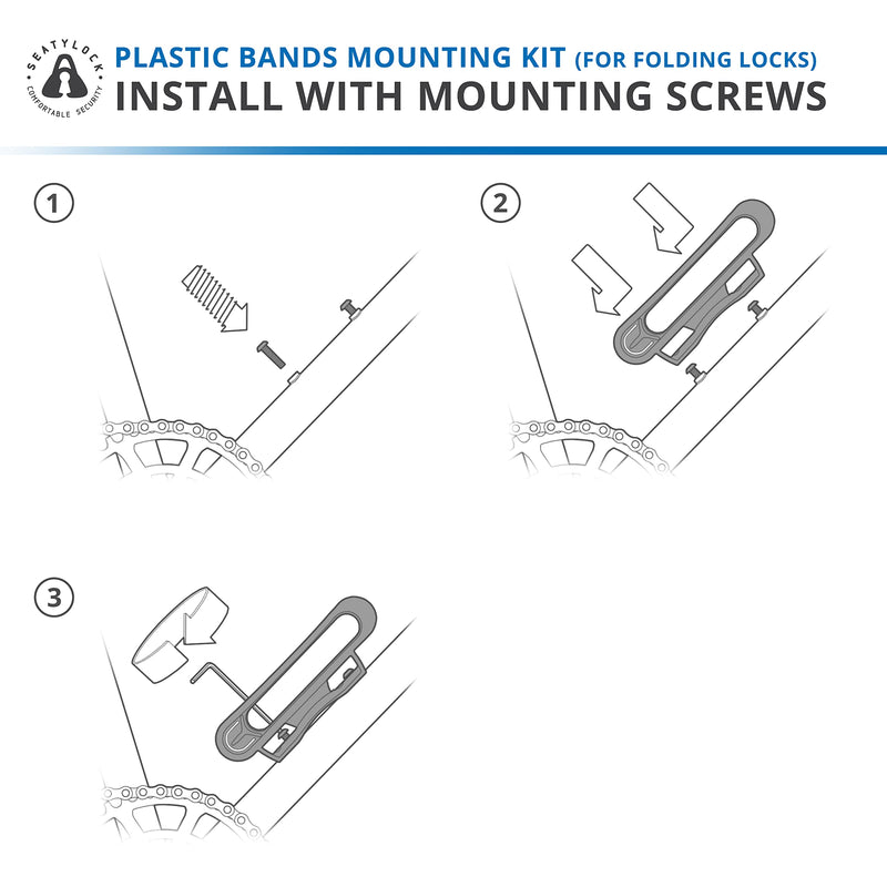 FoldyLock Accessory Mounting Kit for Seatylock Folding Bike Locks - BeesActive Australia