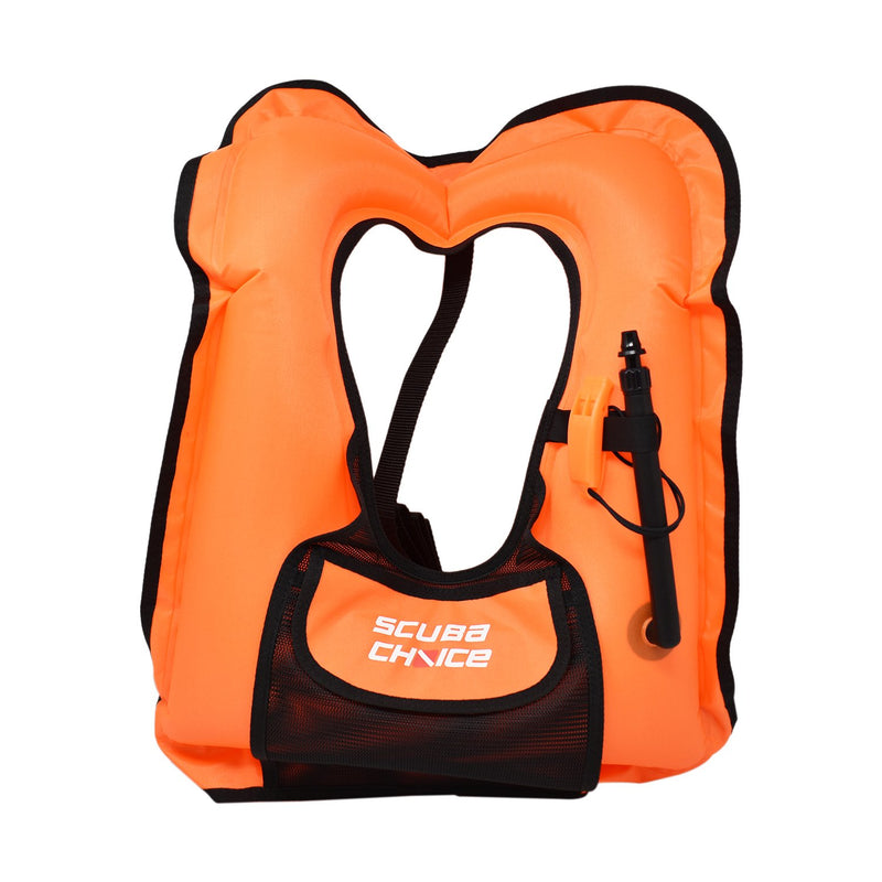 [AUSTRALIA] - Scuba Choice Snorkel Vest with Front Pocket & Whistle Scuba Choice Snorkel Vest with Front Pocket & Whistle, Orange, X-Large 