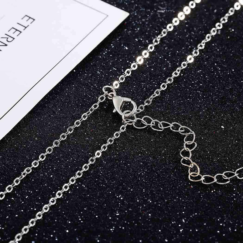 Edary Double Layered Necklace Hexagram Pendant Necklaces Silver Jewelry Accessories for Women and Girls - BeesActive Australia