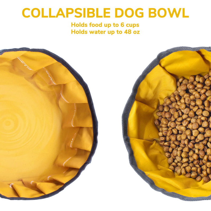 LumoLeaf Dog Food Travel Bag Extra Large with Collapsible Dog Bowls, Portable Food Storage Container, Foldable Travel Dog Bowls for Camping, Road Trip, Hiking Gear Accessories, Max 40 Cups Food Bag and Bowl Set - BeesActive Australia