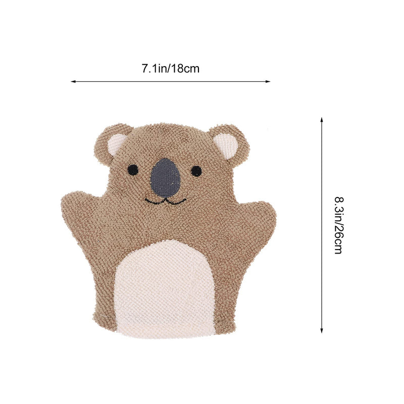 STOBOK 5pcs Kids Bath Sponge Mitt Glove for Toddler Cute Animal Shower Bathing Mitt Loofah Soft Wash Gloves Body Scrub for Baby Toddler(Random Style) - BeesActive Australia