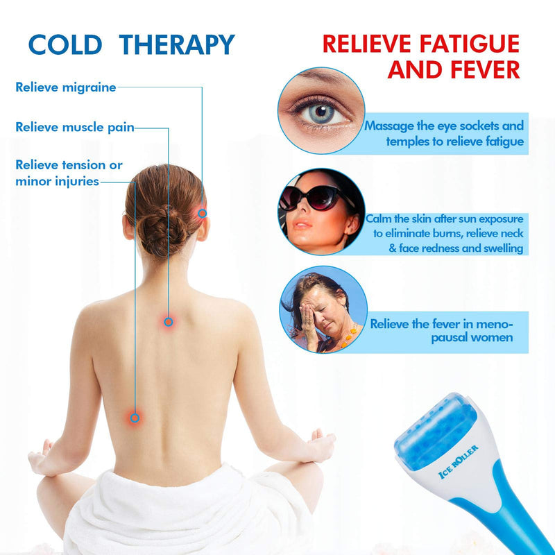 Ice Roller for Face & Eye Puffiness Relief (Migraine, Pain Relief and Minor Injury) | Face Ice Roller Skin Care (Tightening Skin, Wrinkle Reduction and Shrinking Pores) - BeesActive Australia