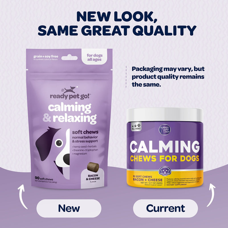 Calming & Relaxing Chews by Ready Pet Go! | Anti Anxiety Dog Treats | Composure Chews for Dogs | Relieves Stress by Separation, Fireworks, Noise, Thunder & Barking | 90 Chews - BeesActive Australia
