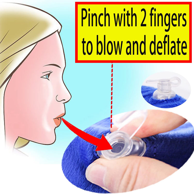 VCTERFK Soft Dog Cone Collar for Large Medium Small Dogs and Cats After Surgery, Inflatable Dog Neck Donut Collar,Inflatable Cat Cone Collar,E-Collar for Dogs Recovery, Dog Cones Alternative Medium (Neck Girth: 8"-11") Blue - BeesActive Australia