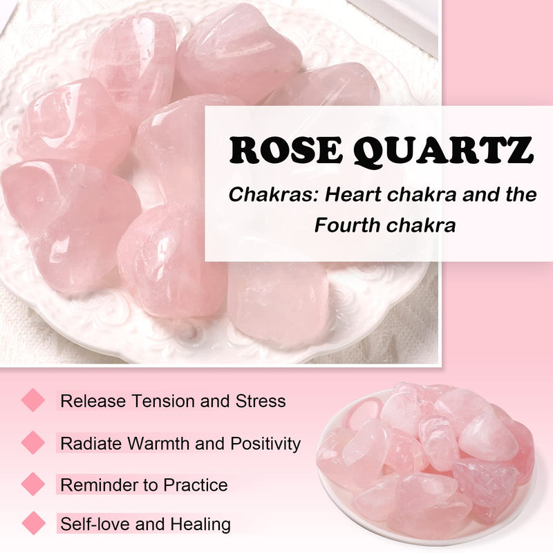 Xinjieda Natural Rose Quartz Crystals, Bulk Large Natural Tumbled Polished Stones Small Rose Quartz Stones Gemstone Healing Crystals Quartz for Aromatherapy Oils Jewelry Making Wicca, Reiki (Pink) Raw Stone Pink - BeesActive Australia