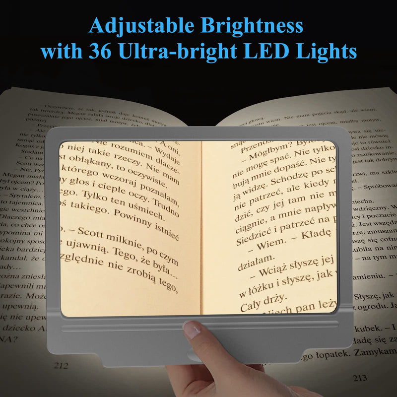 OBOVO Magnifying Glass, 4X Magnifier with 36 LED Lights, Perfect for Low Vision Person and Seniors - BeesActive Australia