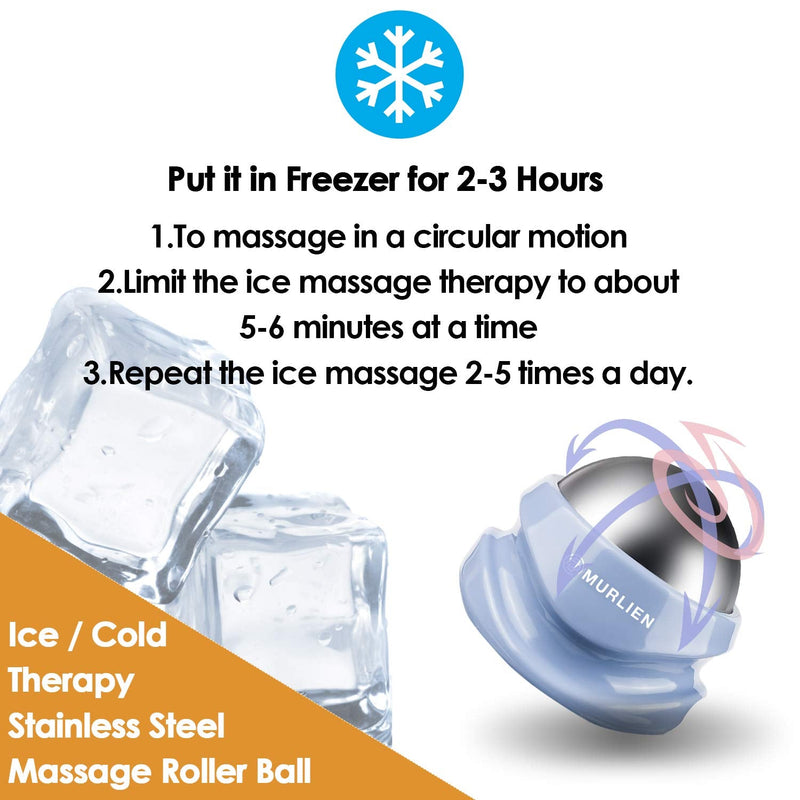 MURLIEN Ice Therapy Massage Roller Ball, Manual Massager for Deep Tissue Massage, Alleviating Muscle Tension and Pain Relief, Suitable for Neck, Back, Shoulders, Arms, Legs, Thighs etc. - BeesActive Australia
