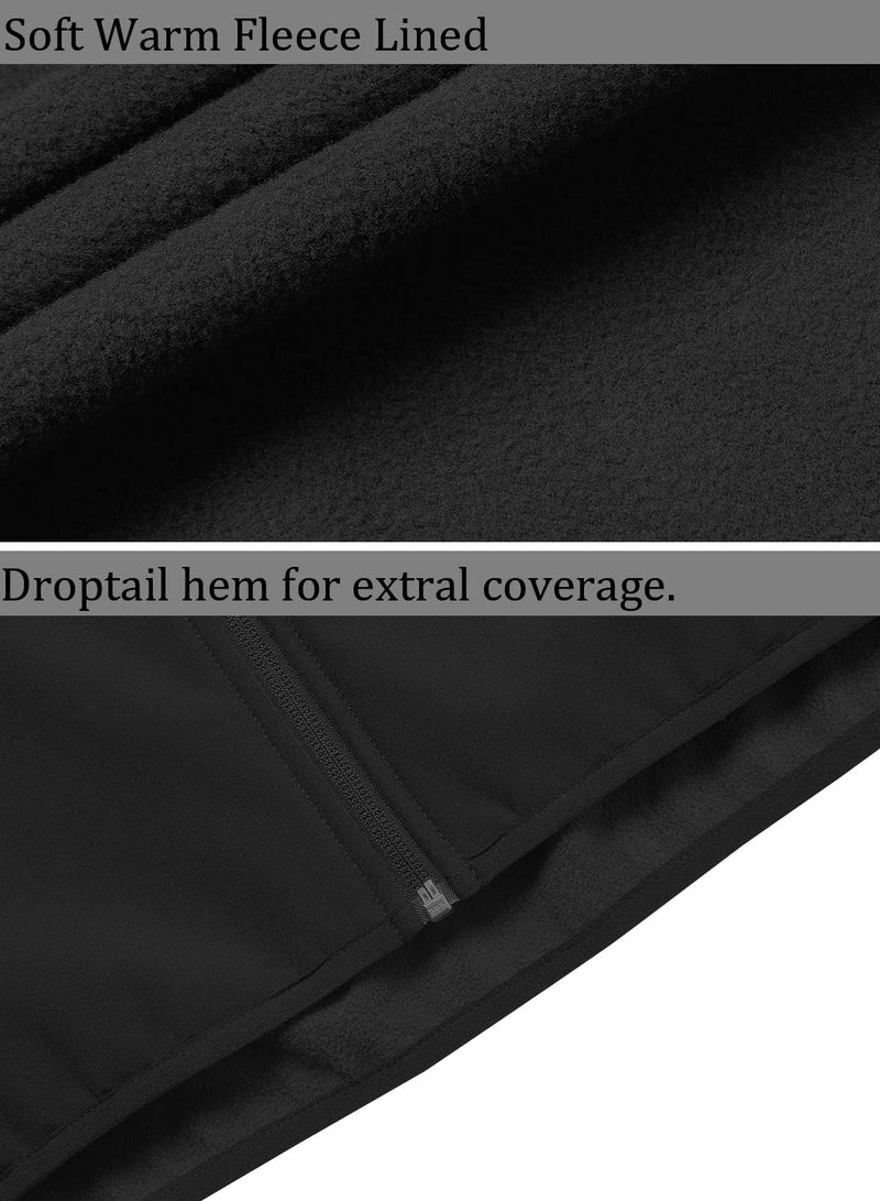 Fit Space Men's Lightweight Vest Softshell Sleeveless Windproof Jacket with Zipper Pcoket Cycling Travel Hiking Running Golf Black Small - BeesActive Australia