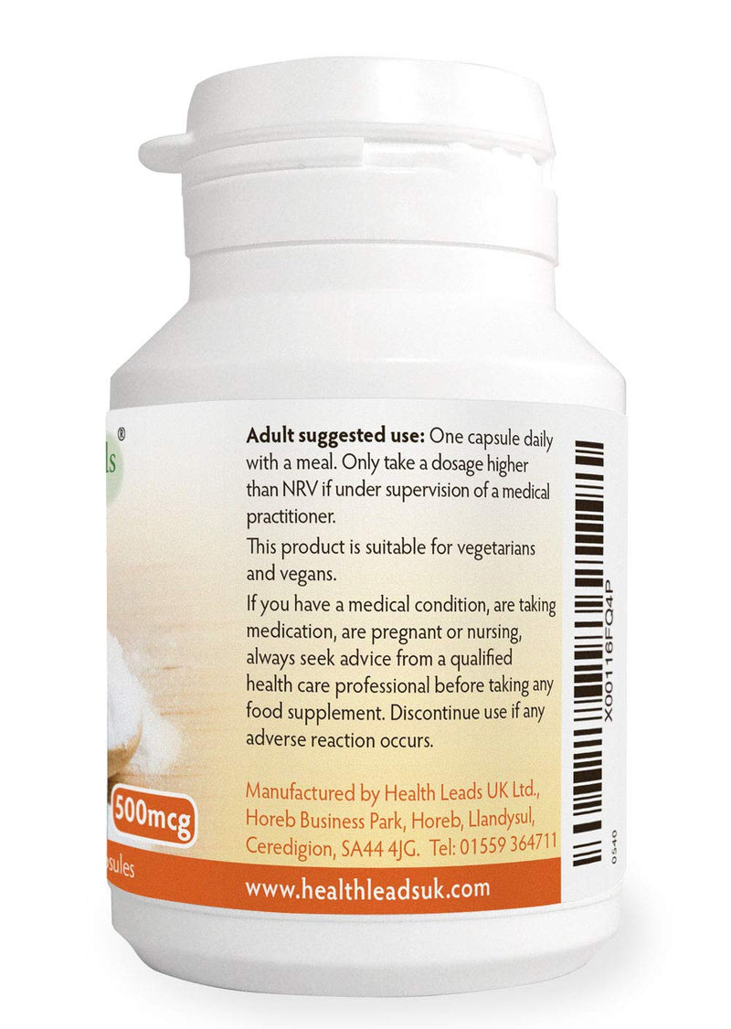 Lugols Iodine (High Strength) 500mcg 120 Capsules, Iodine contributes to Normal Thyroid Function, Easy to Swallow Small Capsules, Magnesium Stearate Free & No Nasty Additives, Vegan, Made in Wales - BeesActive Australia