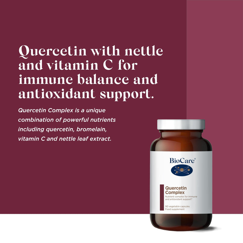 BioCare Quercetin Complex | with Quercetin, Bromelain, Vitamin C & Nettle Leaf Extract - 90 Capsules - BeesActive Australia