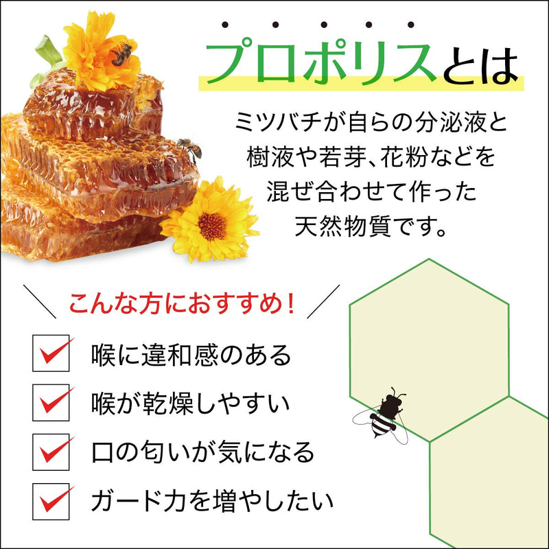 AFC Japan Brazilian Green Propolis Extract with Honey Spray, 25% Propolis Extract (35% Dry Extract), Rich in Flavonoids (>3mg/mL), for Sore Throats, Coughs, Runny Nose & Immune Support - BeesActive Australia
