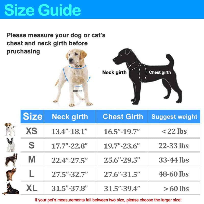 Supet Dog Harness No Pull, Dog Vest Harness with 【Free Dog Leash】, No Choke Dog Harness Adjustable Reflective Heavy Duty Pet Harness with Easy Control Handle for Small Medium Large Dog M (Chest: 25.6-29.5") Blue - BeesActive Australia