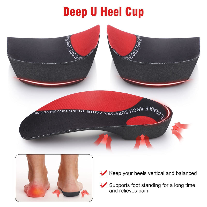 Orthotic Insoles, 3/4 High Arch Support Shoe Inserts Insoles for Women and Men, Orthotic Insoles Support for Plantar Fasciitis, Flat Feet, Over-Pronation, Heel Pain, Heel Spur (5-8.5 UK） Medium(5-8.5 UK） - BeesActive Australia