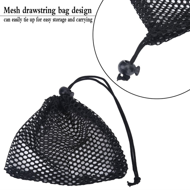Tbest 3 Size Nylon Mesh Drawstring Pouch Golf Balls Holder Storage Bag Black Small - BeesActive Australia