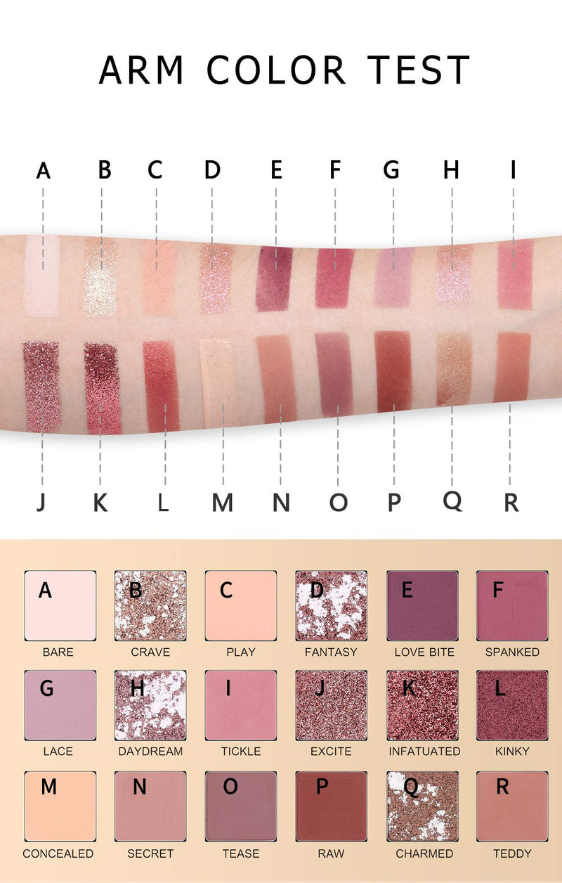 18 Colors Palette: Makeup Palette is picked with 18 unexceptionable shades which made from smooth and velvety texture powder 18-white - BeesActive Australia