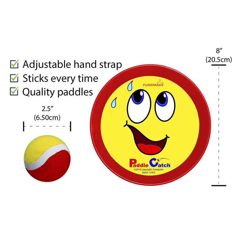 Paddle Catch Toss and Catch Ball Set – Beach Games Outside Toys for Kids Ages 4-8 Yard Game Ball Catch Games Paddle Toss/ Self Stick Paddle Ball – 2 Rackets, 1 Ball, 1 Bag - BeesActive Australia