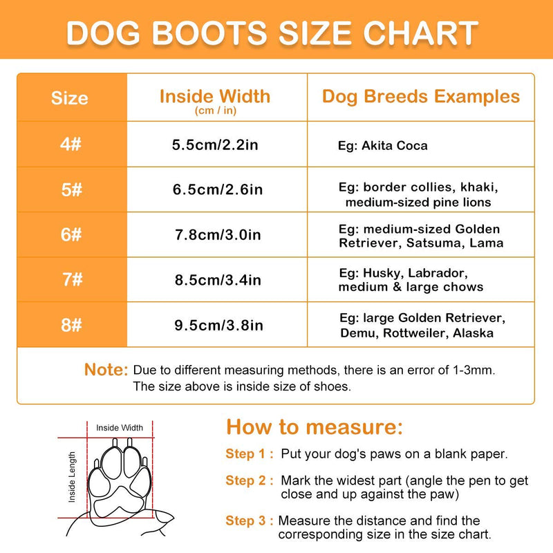 Waterproof Dog Shoes for Large Medium Dogs - Dog Booties Paw Protection with Adjustable Straps Rugged Anti-Slip Sole - Dog Boot Walking Running Hiking Outdoors Pet Boots Paw Protectors Comfortable 5# (Width: 2.6") Black - BeesActive Australia