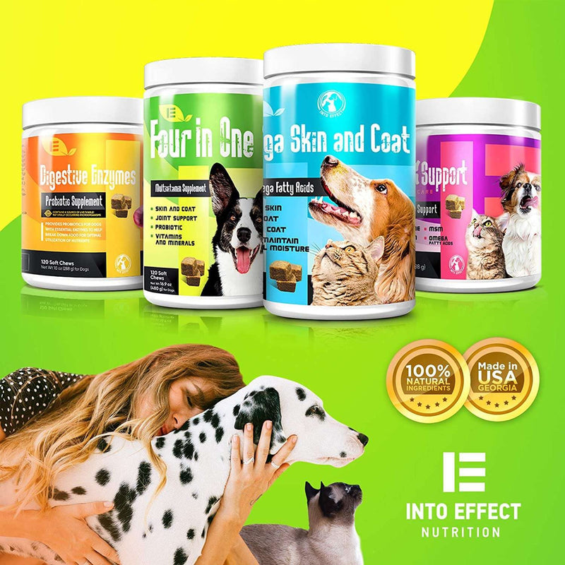 IE 4 in 1 Dog Multivitamins | Joint Support, Immune Health, Skin and Heart Health | Hip Joint Support, Skin Coat, Heart Health, Gut & Immune | 90 Soft Chews - BeesActive Australia
