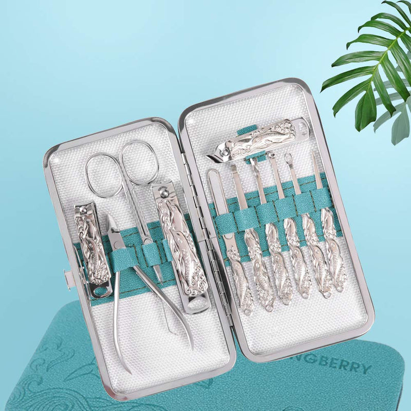 Nail Clipper Set, 11pcs Professional Stainless Steel Manicure Pedicure Kit for Nail Care Pedicure and Manicure,Nail Care Tools with a Travel Case - BeesActive Australia