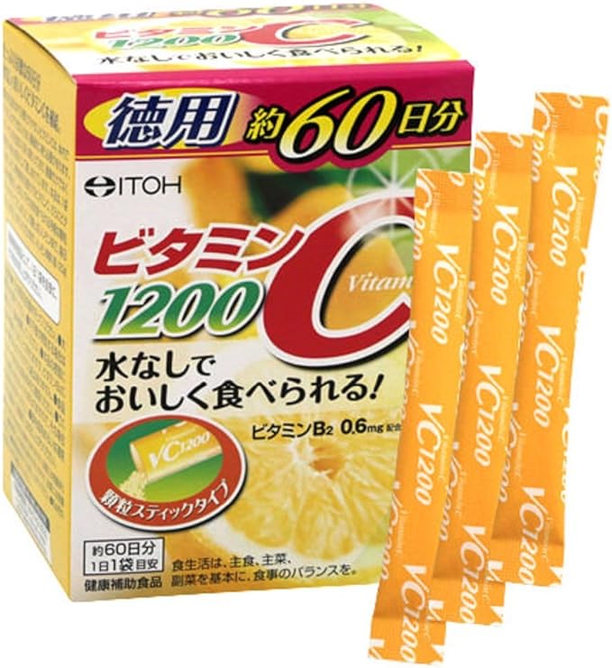 Ito Kanpo Pharmaceutical Powder Vitamin C1200 Approximately 60 days supply 2g x 60 bags Can be taken as is without water - BeesActive Australia