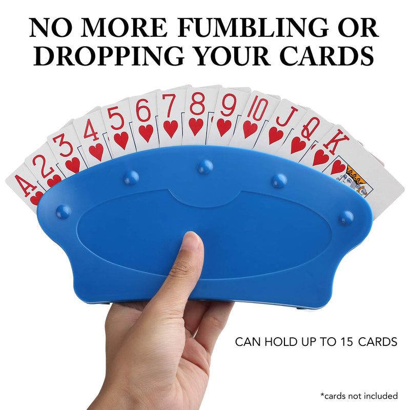 [AUSTRALIA] - LotFancy Playing Card Holder for Kids Seniors, Plastic Hands Free Cards Holders for Canasta, Poker Parties, Family Card Game Nights 2-Pack 
