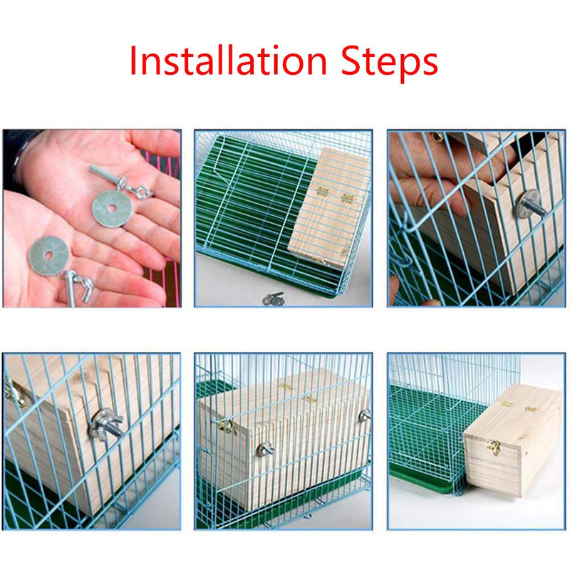evomosa Bird Nests Pet Bird Wood Breeding Box S（4.7*7.6 in） - BeesActive Australia
