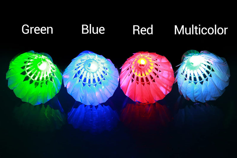 Ohuhu LED Badminton Shuttlecocks, 4/6 Pack LED Badminton Birdies Lighting Badminton Birdie Glow in The Dark Night for Outdoor Indoor Sports Activities - BeesActive Australia