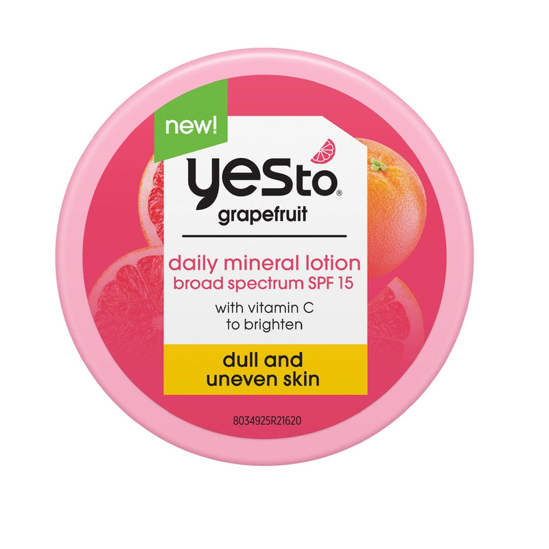 Yes To Grapefruit Daily Mineral Lotion Broad Spectrum SPF 15, 1.7 Fl Oz Dull & Uneven Skin (SPF) - BeesActive Australia