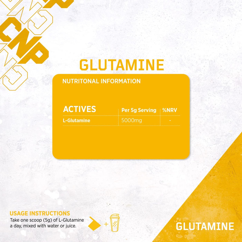 CNP Professional Glutamine, 100% Pure L-Glutamine Powder, 250g Pouch - BeesActive Australia