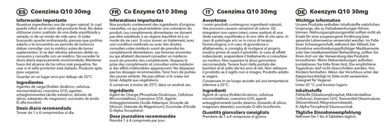 Co Enzyme Q10 (CoQ10) Tablets | 2 x 180 Capsules of 30mg Each | Manufactured in The UK Large, 360 Capsules (Best Value) - BeesActive Australia