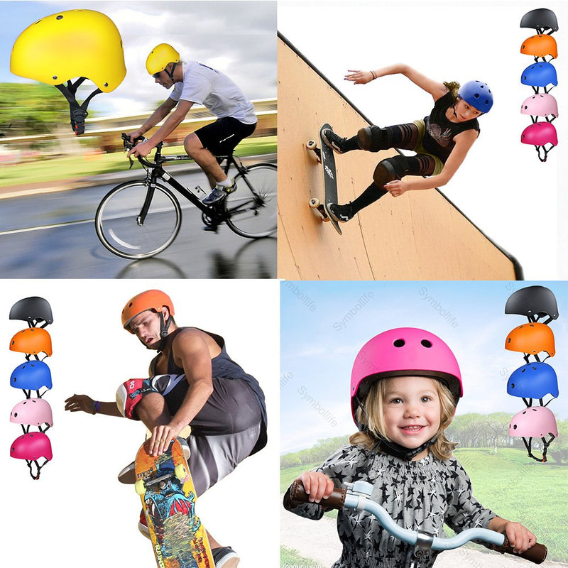 Besmall Kid's Protective Gear Set,Roller Skating Skateboard BMX Bike Cycling Sports Protective Gear Pads for Youth Boys Girls(Adjustable Helmet+Knee Pads+Elbow Pads+Wrist Pads) Black S Black(set) Small - BeesActive Australia