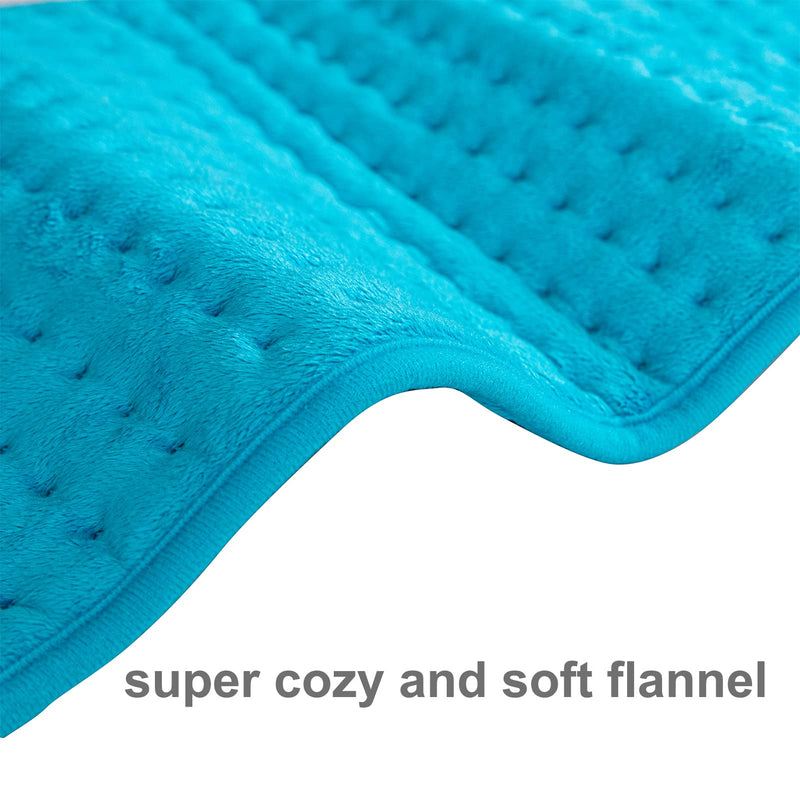 Electric Heat Pad - Heating Pads for Back Pain Relief, Auto Shut Off Heated Pad, Machine Washable 30x60 cm, Sky Blue - BeesActive Australia