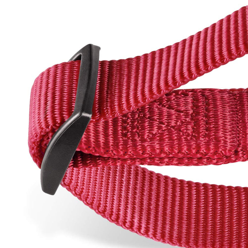 Hyhug Pets Premium Upgraded Heavy Duty Nylon Anti-Escape Martingale Collar for Boy and Girl Dogs Comfy and Safe - Professional Training, Daily Use Walking. Large Red - BeesActive Australia
