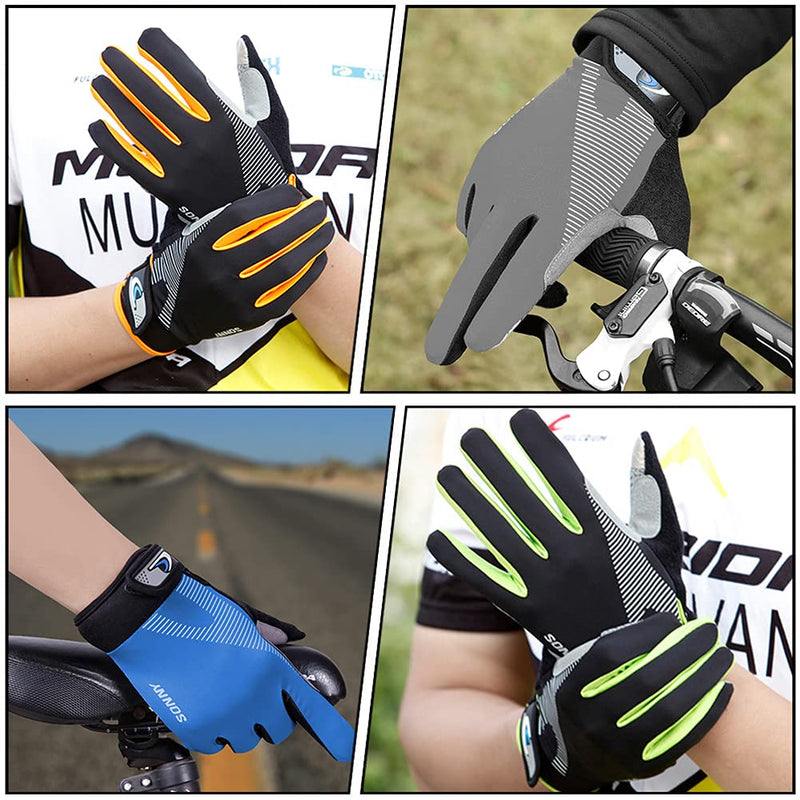 FUDOSAN Cycling Gloves Touchscreen Ultimate Frisbee Gloves Non-Slip Flexible Thin Workout Gloves Grey Small - BeesActive Australia