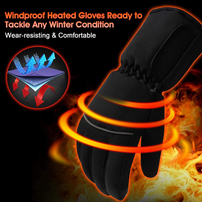 SVPRO Battery Operated Heated Gloves for Men and Women,Electric Hand Warms Gloves Battery Heated Glove Liners for Indoor Outdoor Jobs Hiking Cycling Skiing,Winter Warm Gloves for Hunting 4.5V Heated Gloves Large - BeesActive Australia
