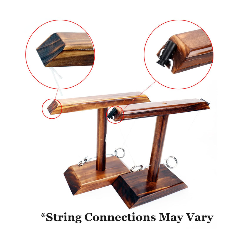 DreamToyz Ring Toss Game, Ring Toss with Shot Ladder, Fun Hook and Ring Game, Handmade Wooden Interactive Game for Home, Party, Him & Her, Brown 9.7" X 9" Median - BeesActive Australia