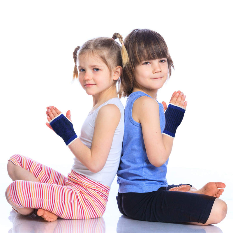 Luwint Kids Hand Wrap - Knitted Palm Sleeve Wrist Brace Hand Protection Support for 7-14 Years, 1 Pair - BeesActive Australia