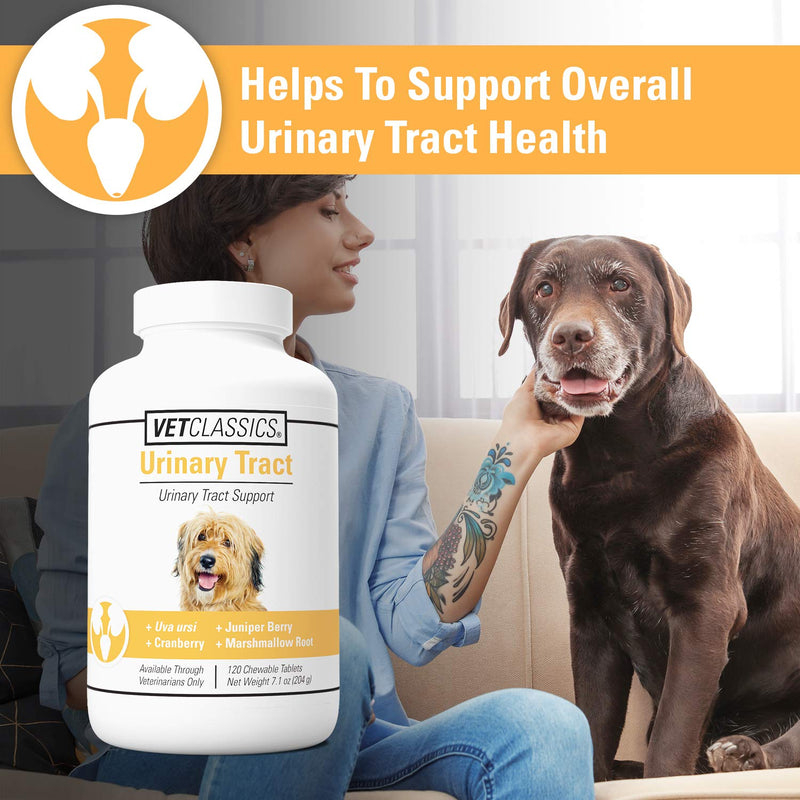 Vet Classics Urinary Tract Dog Supplement- Urinary Tract Support for Dogs, Pet Incontinence- Cranberry Dog Supplements- Chewable Tablets 120 Ct. - BeesActive Australia