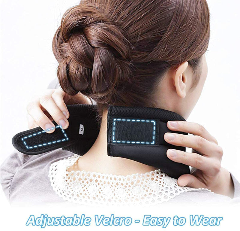 Women Neck Support Brace Ergonomic Cervical Collar Breathable Neck Brace for Pain-Relief Soft Foam Adjustable Neck Collar Protector for Stabilizes Vertebrae, Sleeping, Relieves Pain Pressure (Grey) Grey - BeesActive Australia